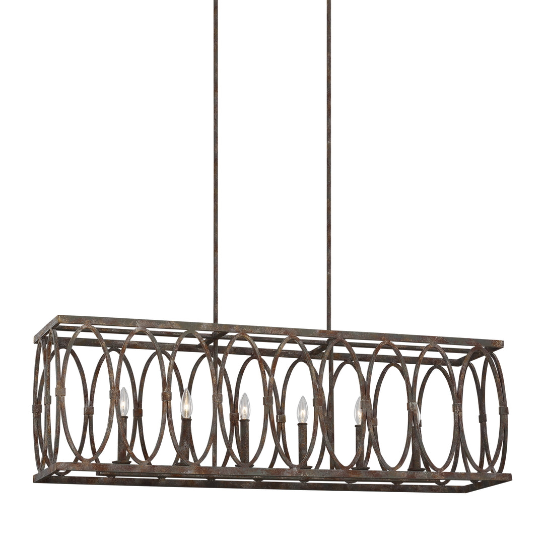 Visual Comfort Studio Canada - F3224/6DA - Six Light Linear Chandelier - Patrice - Deep Abyss