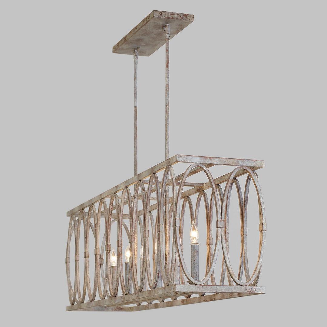 Visual Comfort Studio Canada - F3224/6DA - Six Light Linear Chandelier - Patrice - Deep Abyss