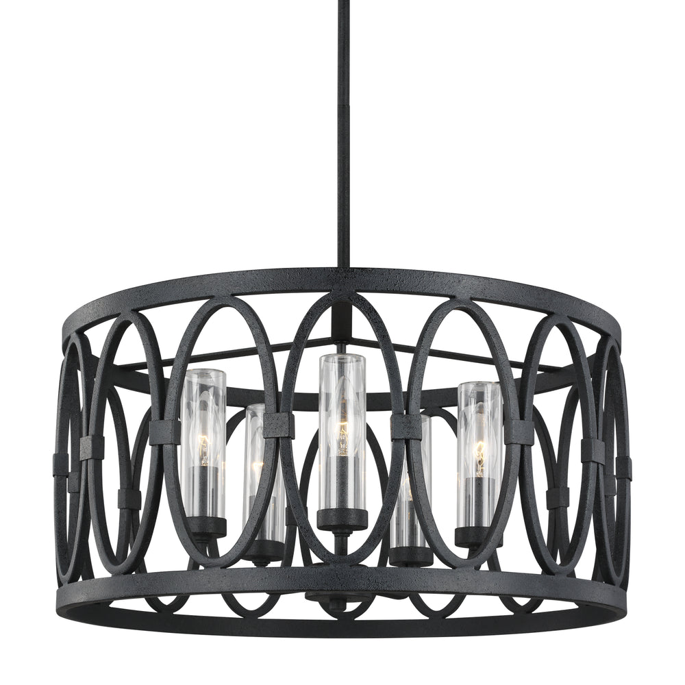 Visual Comfort Studio Canada - OLF3222/5DWZ - Five Light Outdoor Chandelier - Patrice - Dark Weathered Zinc