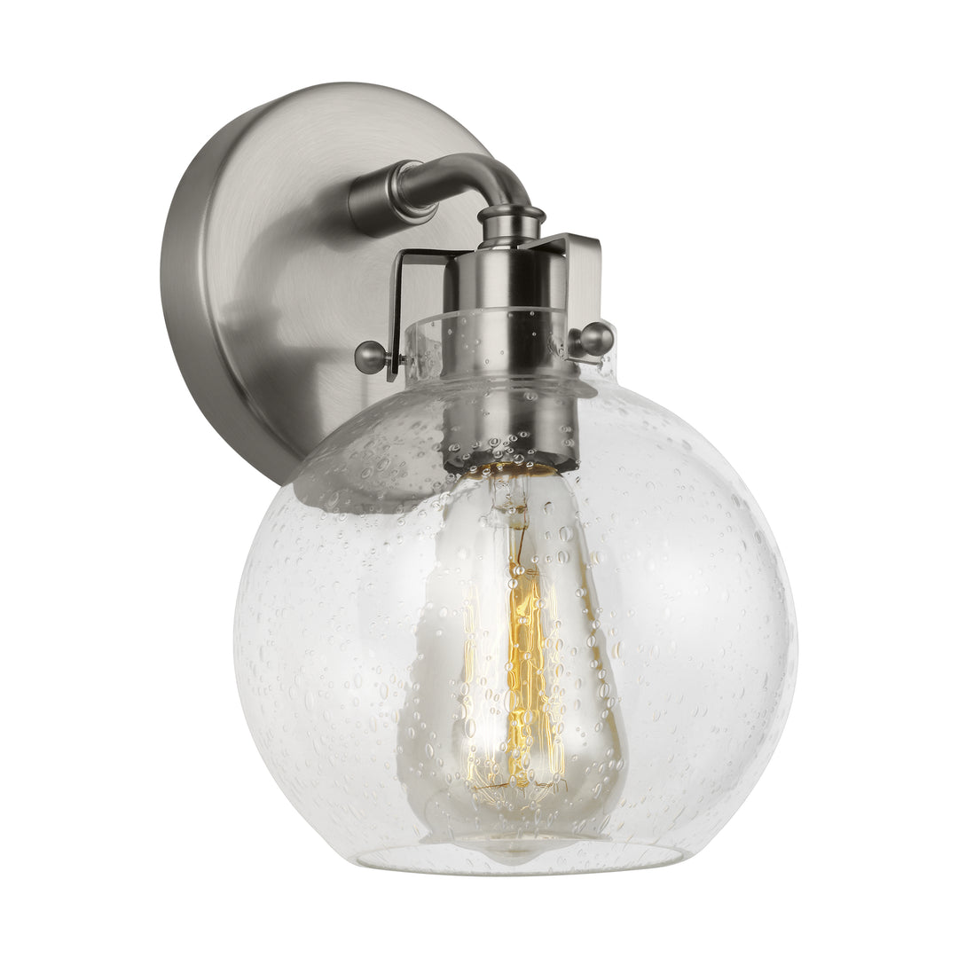 Clara One Light Wall Sconce in Satin Nickel - available from The Lighting Shoppe, trusted by Canadian homeowners