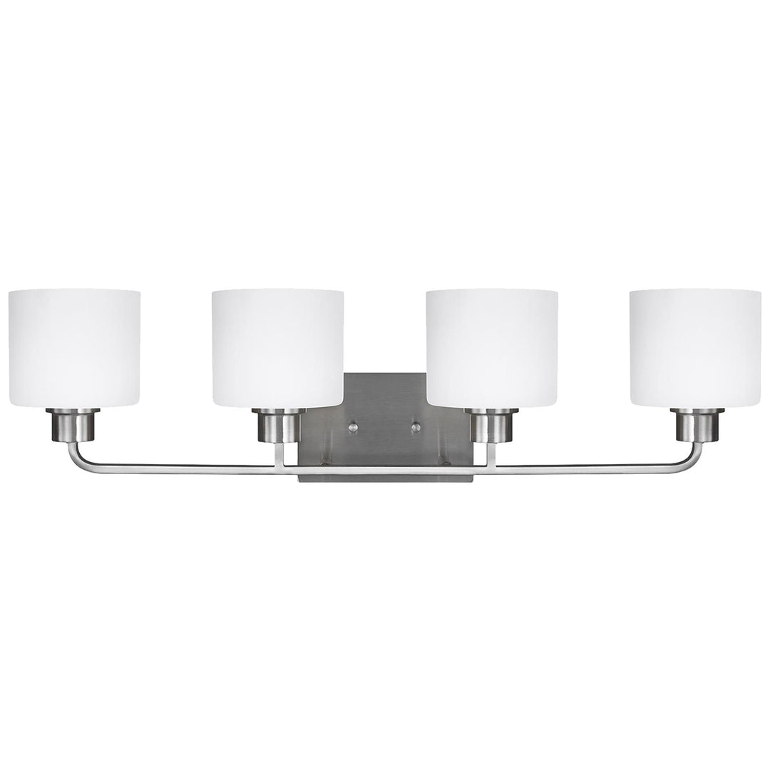 Canfield Four Light Wall / Bath in Brushed Nickel - available from The Lighting Shoppe, trusted by Canadian homeowners
