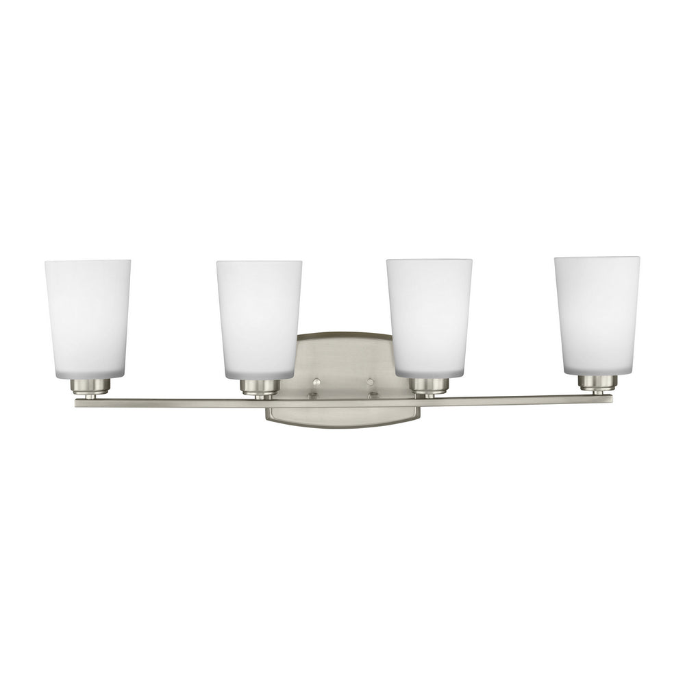 Generation Lighting Canada - 4428904-962 - Four Light Wall / Bath - Franport - Brushed Nickel