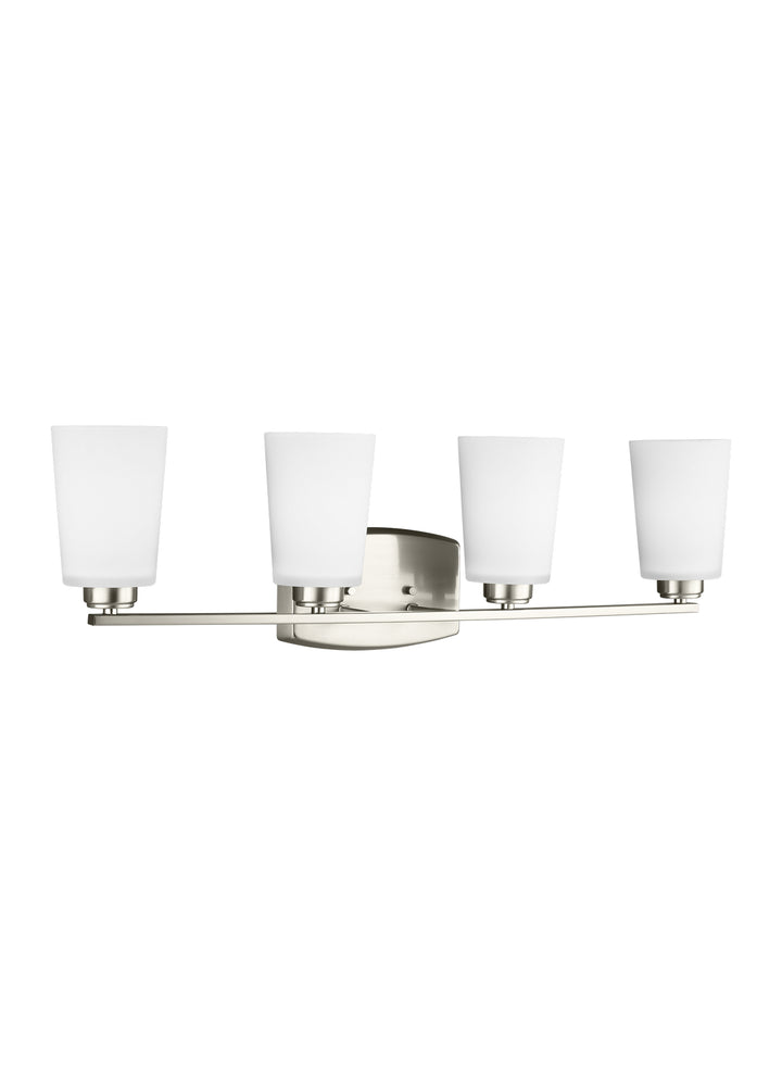 Generation Lighting Canada - 4428904-962 - Four Light Wall / Bath - Franport - Brushed Nickel