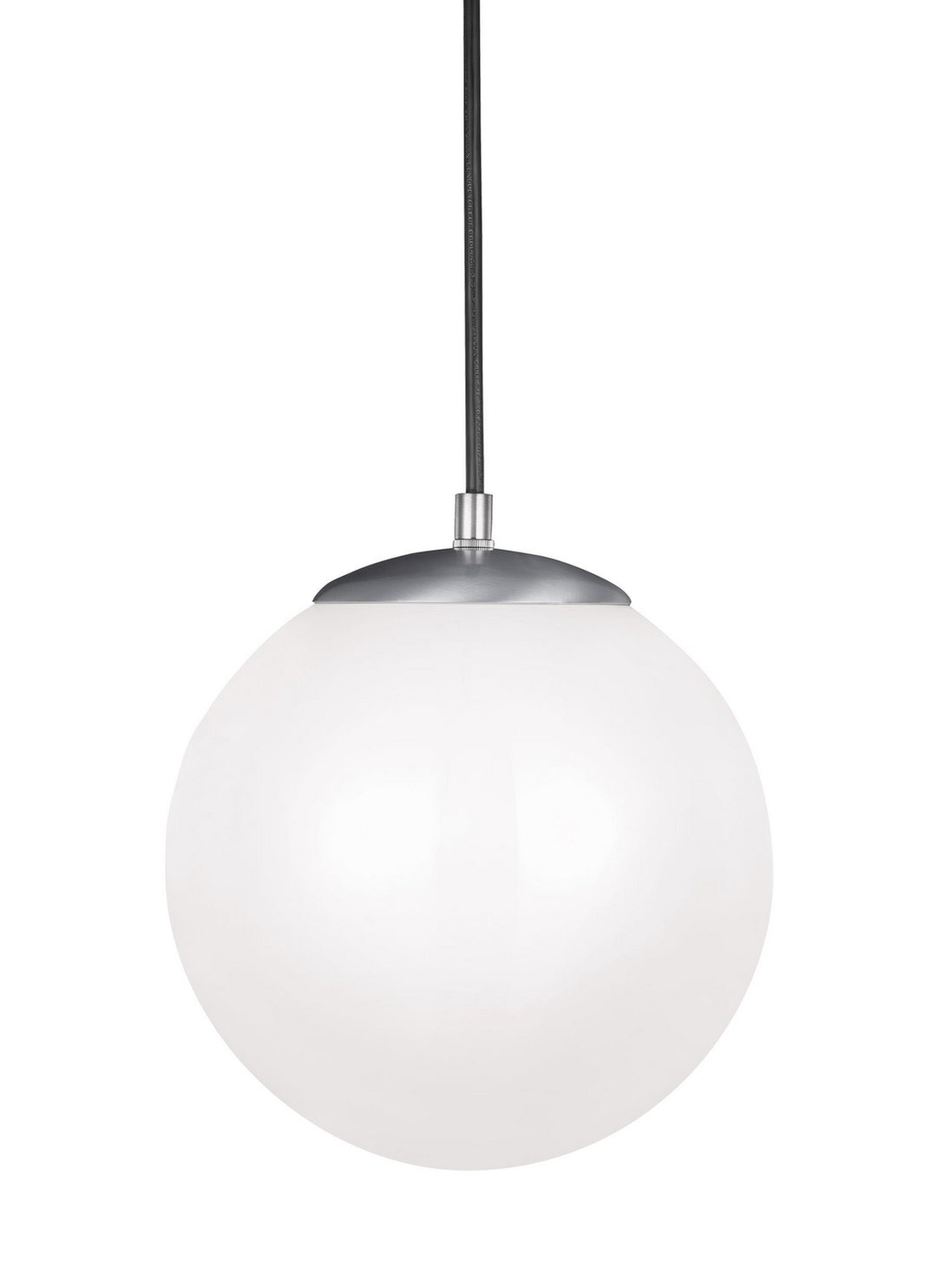 Leo - Hanging Globe LED Pendant in Satin Aluminum - available from The Lighting Shoppe, trusted by Canadian homeowners