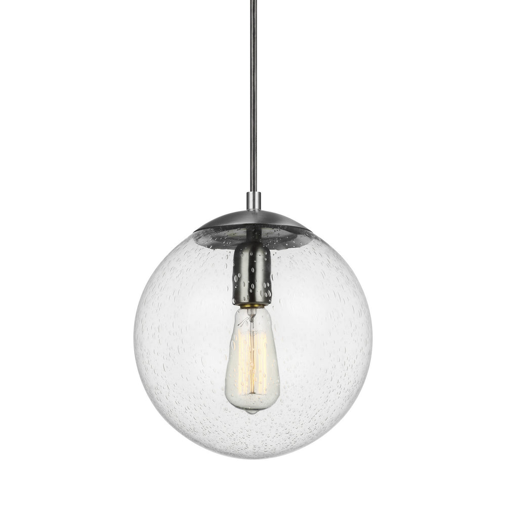 Visual Comfort Studio Canada - 6601801-04 - One Light Pendant - Leo - Hanging Globe - Satin Aluminum