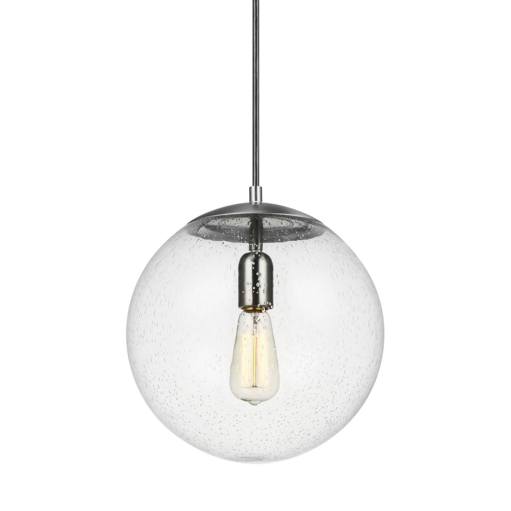 Visual Comfort Studio Canada - 6701801-04 - One Light Pendant - Leo - Hanging Globe - Satin Aluminum