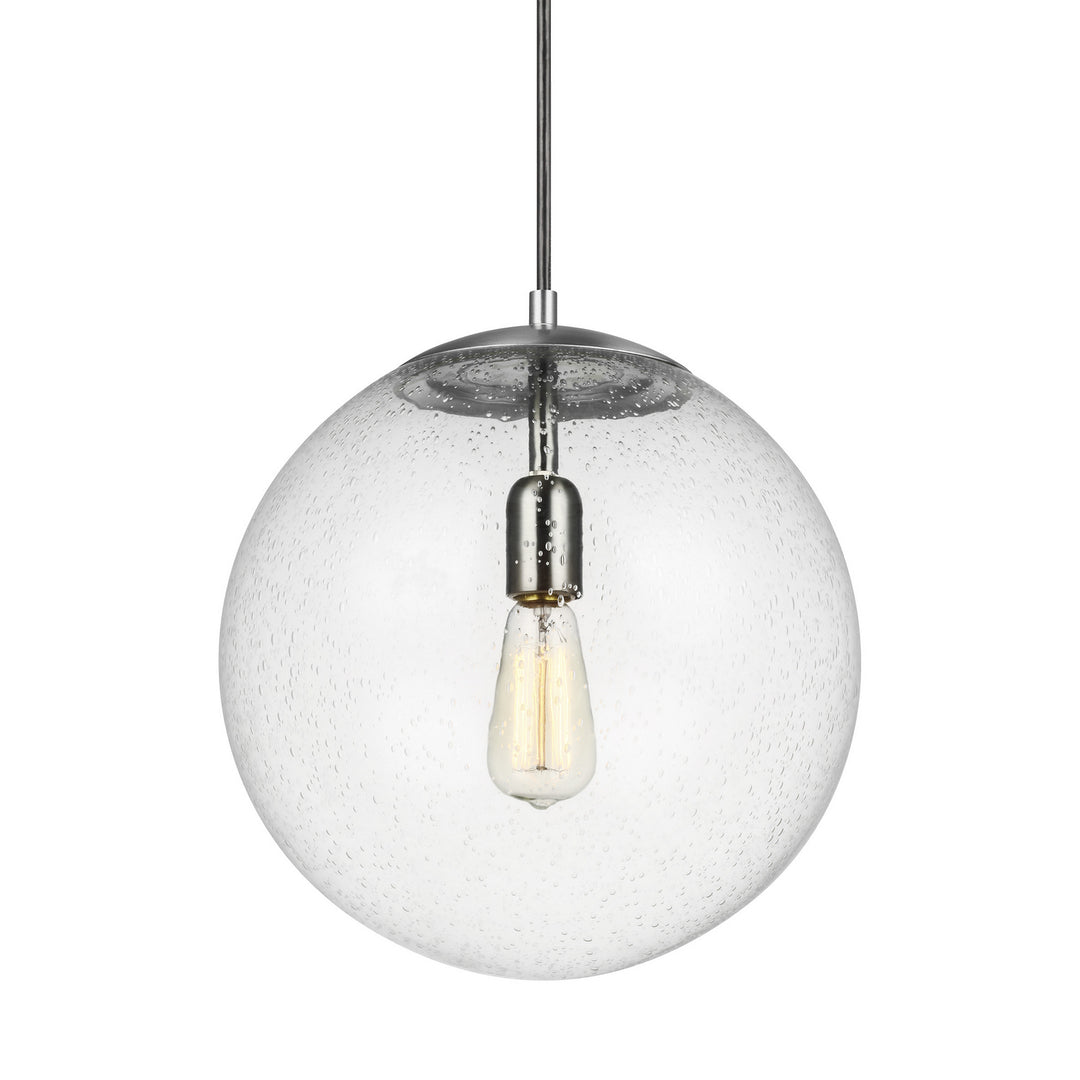 Visual Comfort Studio Canada - 6801801-04 - One Light Pendant - Leo - Hanging Globe - Satin Aluminum