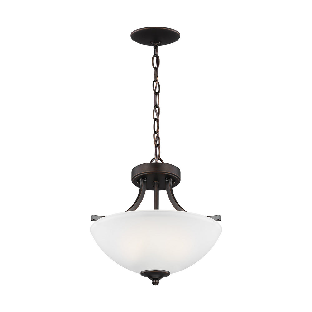 Generation Lighting Canada - 7716502-710 - Two Light Semi-Flush Convertible Pendant - Geary - Bronze