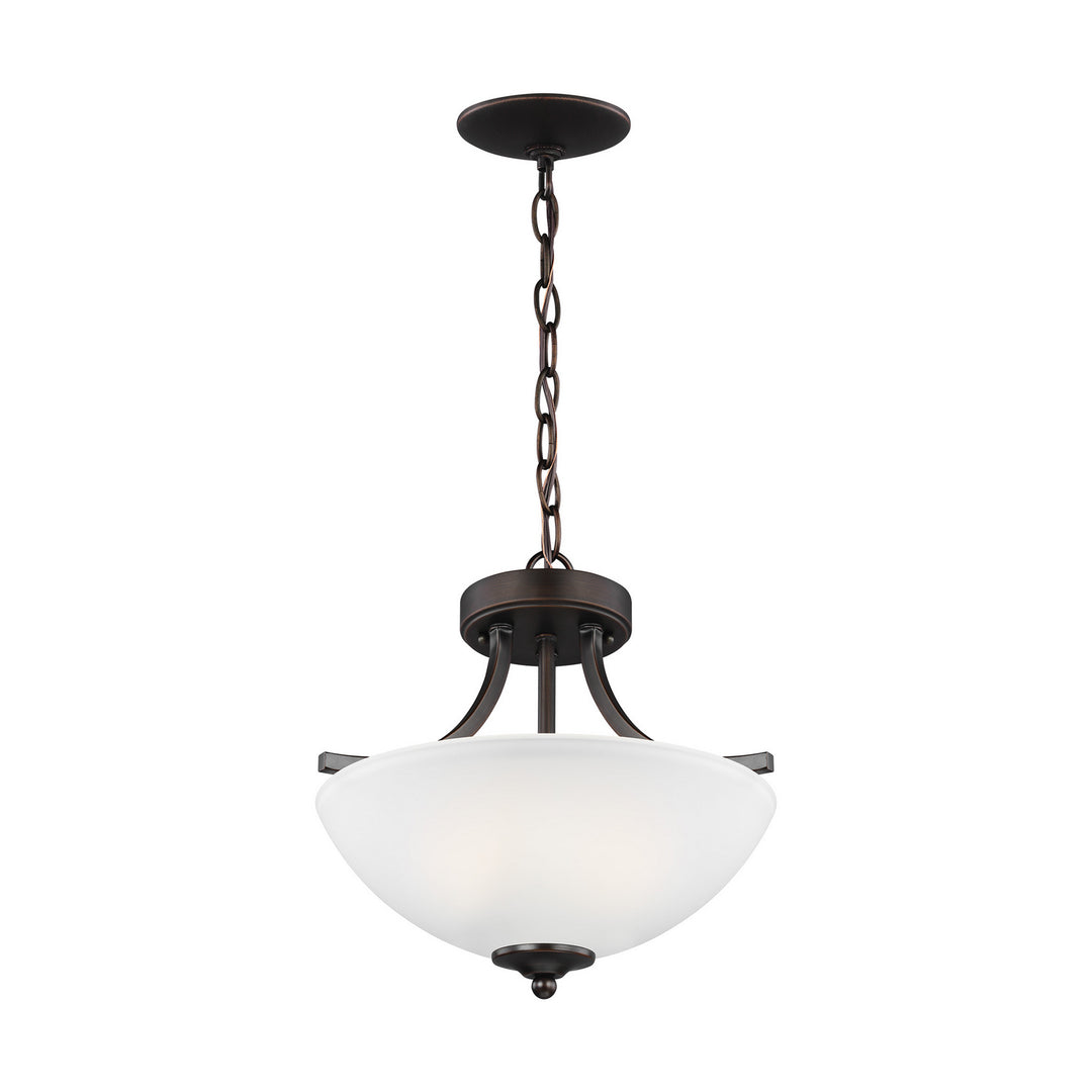 Generation Lighting Canada - 7716502-710 - Two Light Semi-Flush Convertible Pendant - Geary - Bronze