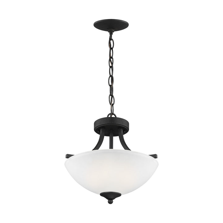 Generation Lighting Canada - 7716502-112 - Two Light Semi-Flush Convertible Pendant - Geary - Midnight Black