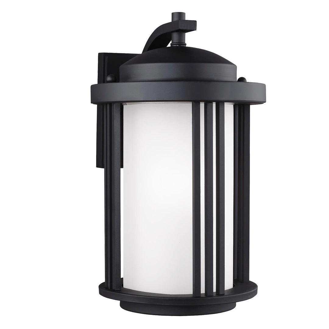 Crowell One Light Outdoor Wall Lantern in Black - available from The Lighting Shoppe, trusted by Canadian homeowners