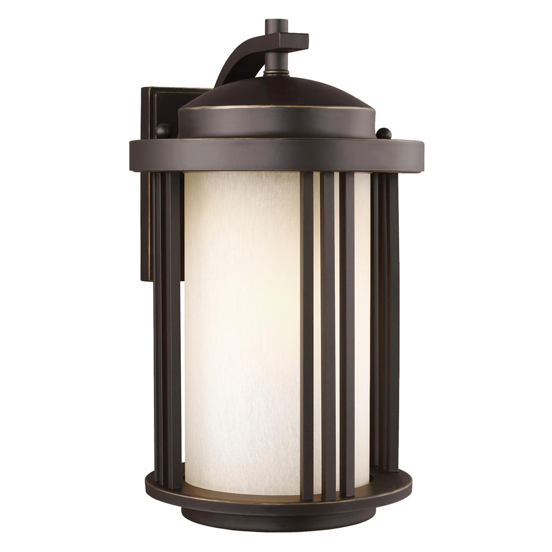 Crowell One Light Outdoor Wall Lantern in Antique Bronze - available from The Lighting Shoppe, trusted by Canadian homeowners