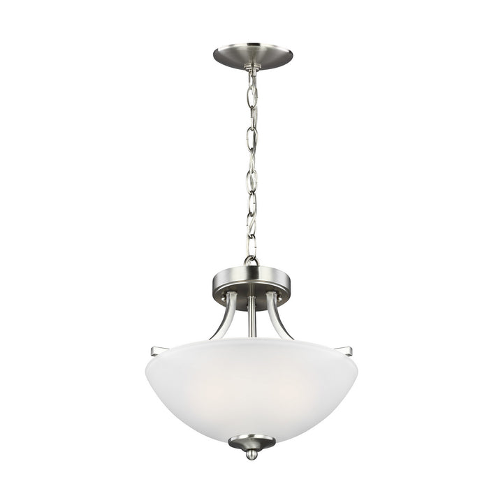 Generation Lighting Canada - 7716502-962 - Two Light Semi-Flush Convertible Pendant - Geary - Brushed Nickel
