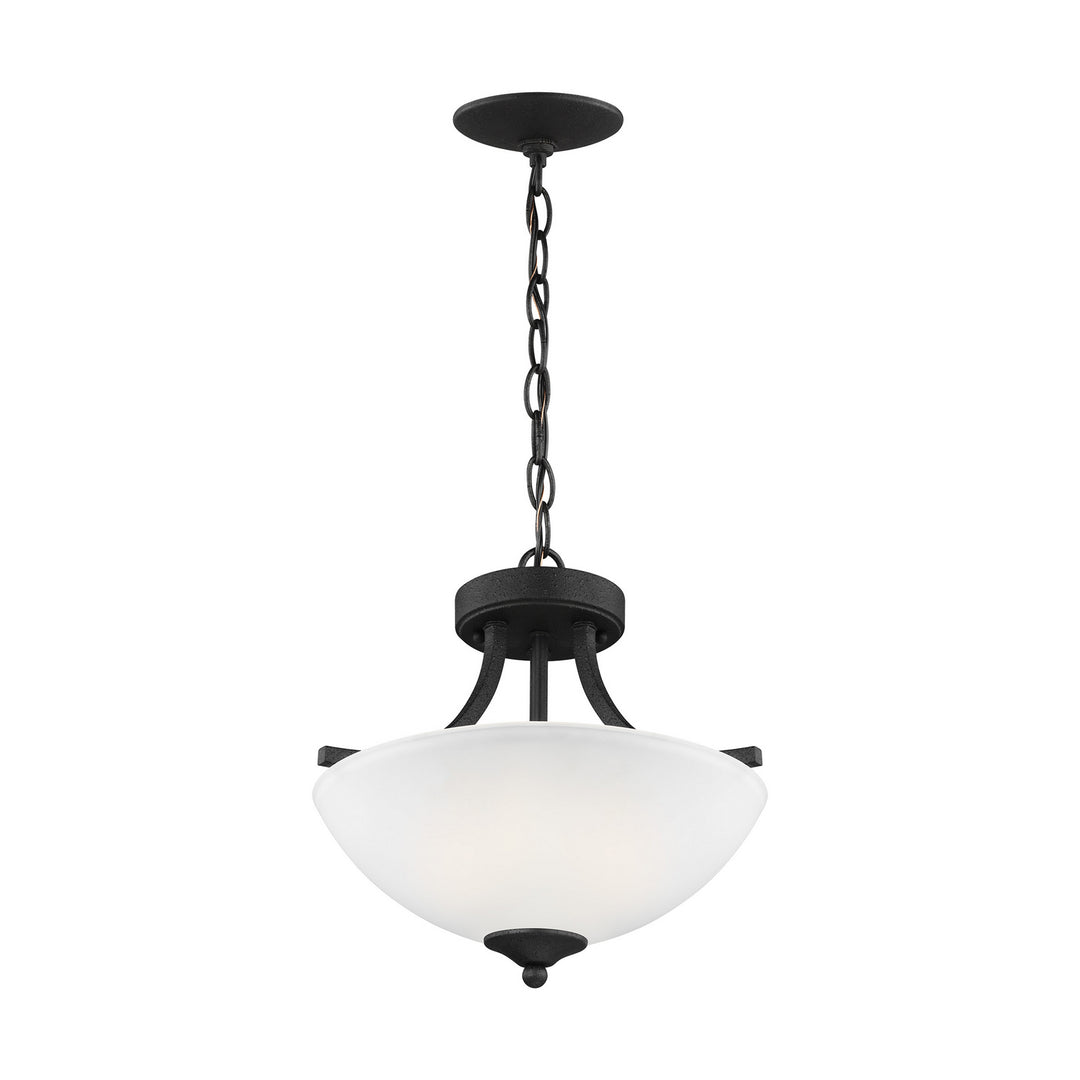 Generation Lighting Canada - 7716502EN3-112 - Two Light Semi-Flush Convertible Pendant - Geary - Midnight Black