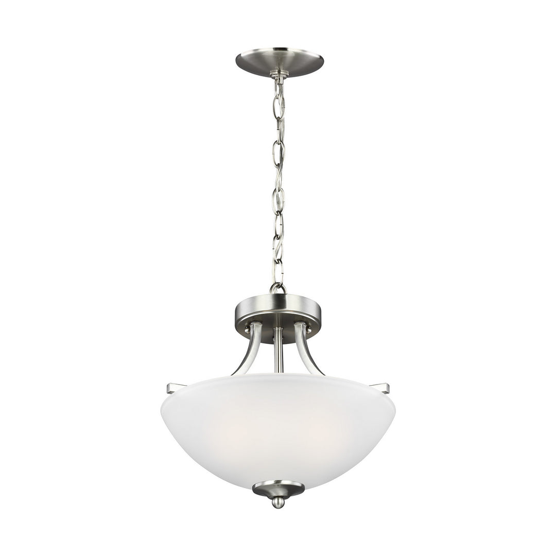 Generation Lighting Canada - 7716502EN3-962 - Two Light Semi-Flush Convertible Pendant - Geary - Brushed Nickel