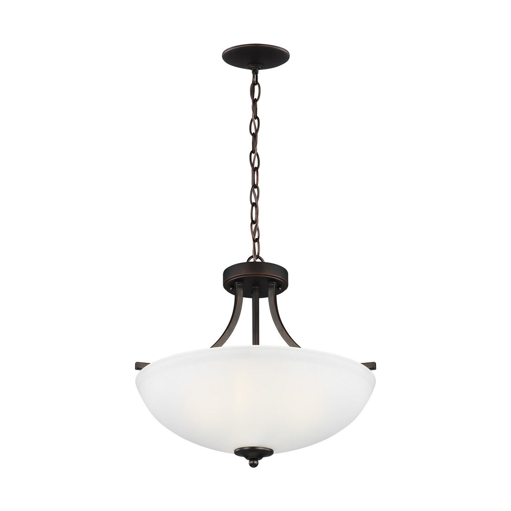 Generation Lighting Canada - 7716503-710 - Three Light Semi-Flush Convertible Pendant - Geary - Bronze