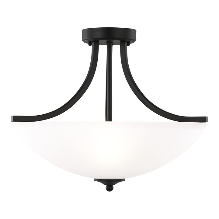 Generation Lighting Canada - 7716503-112 - Three Light Semi-Flush Convertible Pendant - Geary - Midnight Black