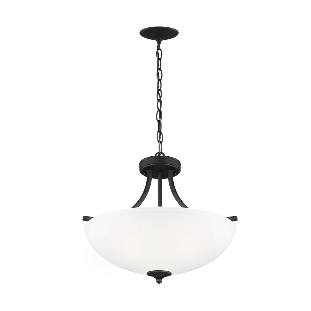 Generation Lighting Canada - 7716503EN3-112 - Three Light Semi-Flush Convertible Pendant - Geary - Midnight Black