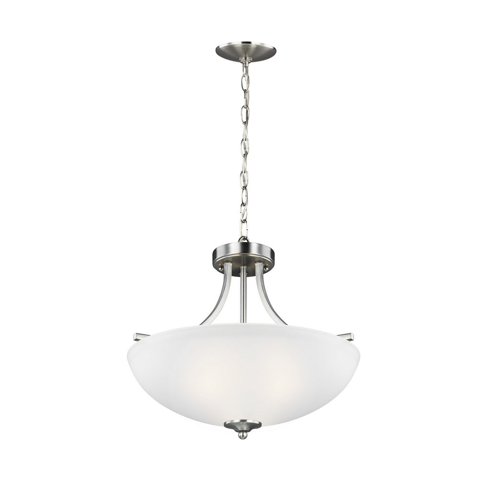 Generation Lighting Canada - 7716503EN3-962 - Three Light Semi-Flush Convertible Pendant - Geary - Brushed Nickel