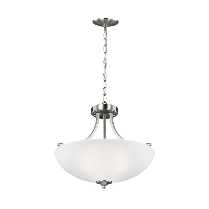 Generation Lighting Canada - 7716503EN3-962 - Three Light Semi-Flush Convertible Pendant - Geary - Brushed Nickel