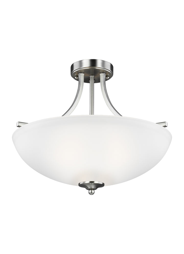Generation Lighting Canada - 7716503EN3-962 - Three Light Semi-Flush Convertible Pendant - Geary - Brushed Nickel