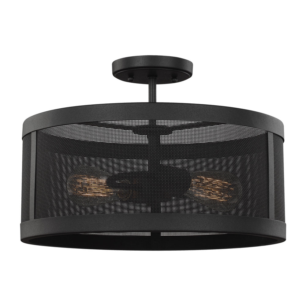 Visual Comfort Studio Canada - 7728502-12 - Two Light Semi-Flush Convertible Pendant - Gereon - Black