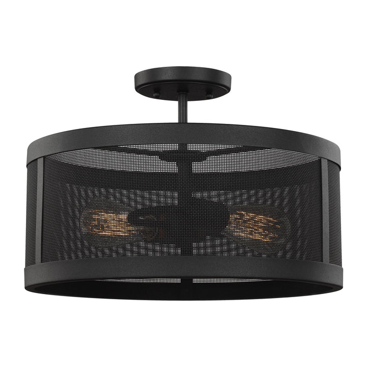 Visual Comfort Studio Canada - 7728502-12 - Two Light Semi-Flush Convertible Pendant - Gereon - Black