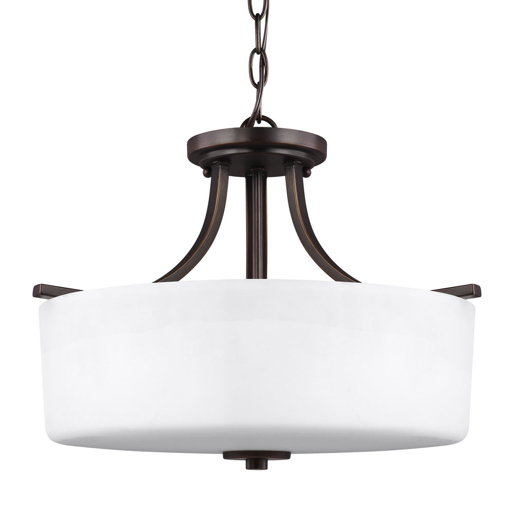 Generation Lighting Canada - 7728803-710 - Three Light Semi-Flush Mount - Canfield - Bronze