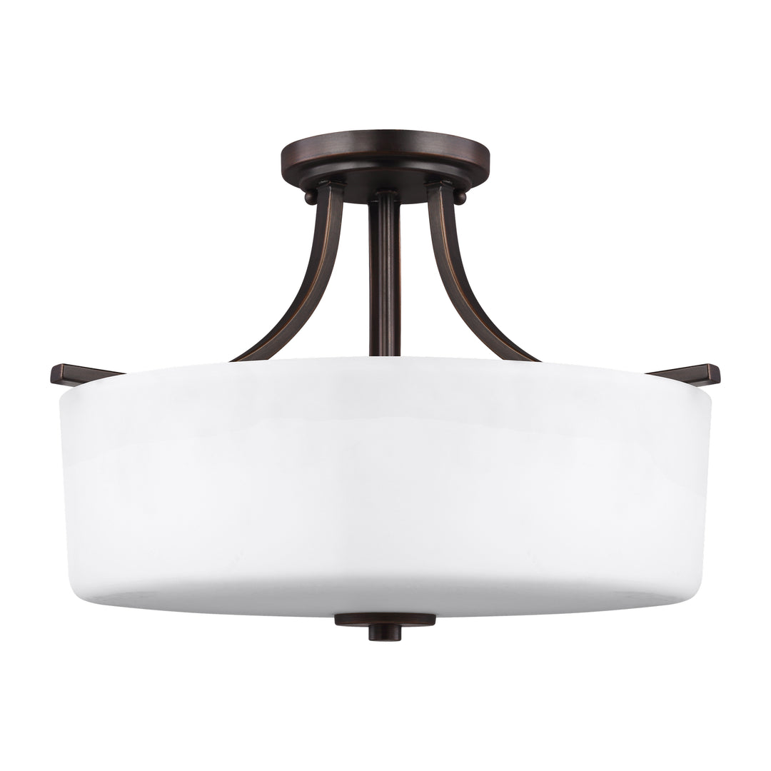 Generation Lighting Canada - 7728803-710 - Three Light Semi-Flush Mount - Canfield - Bronze