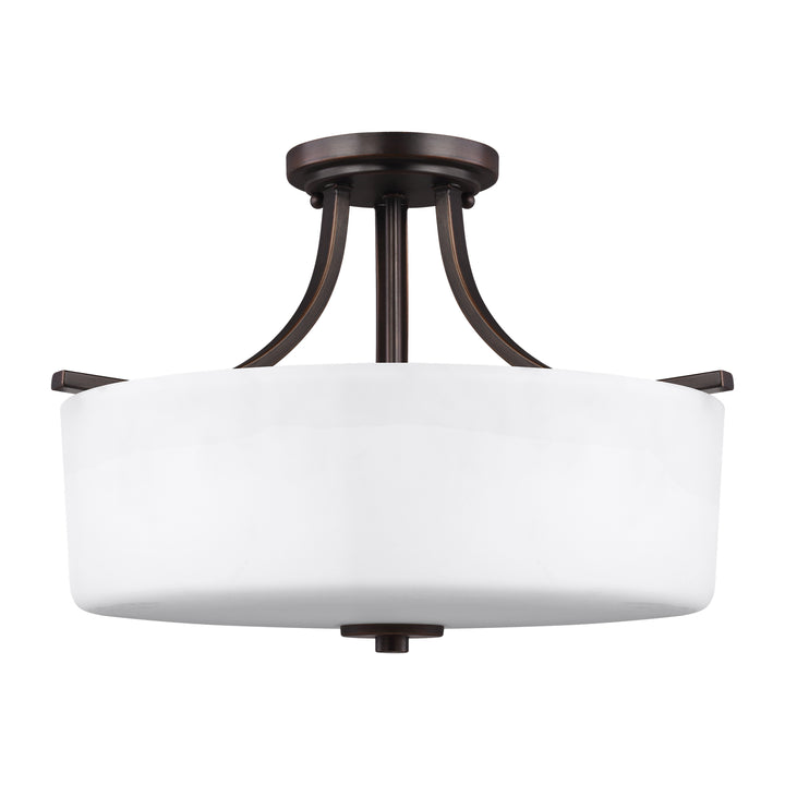 Generation Lighting Canada - 7728803-710 - Three Light Semi-Flush Mount - Canfield - Bronze