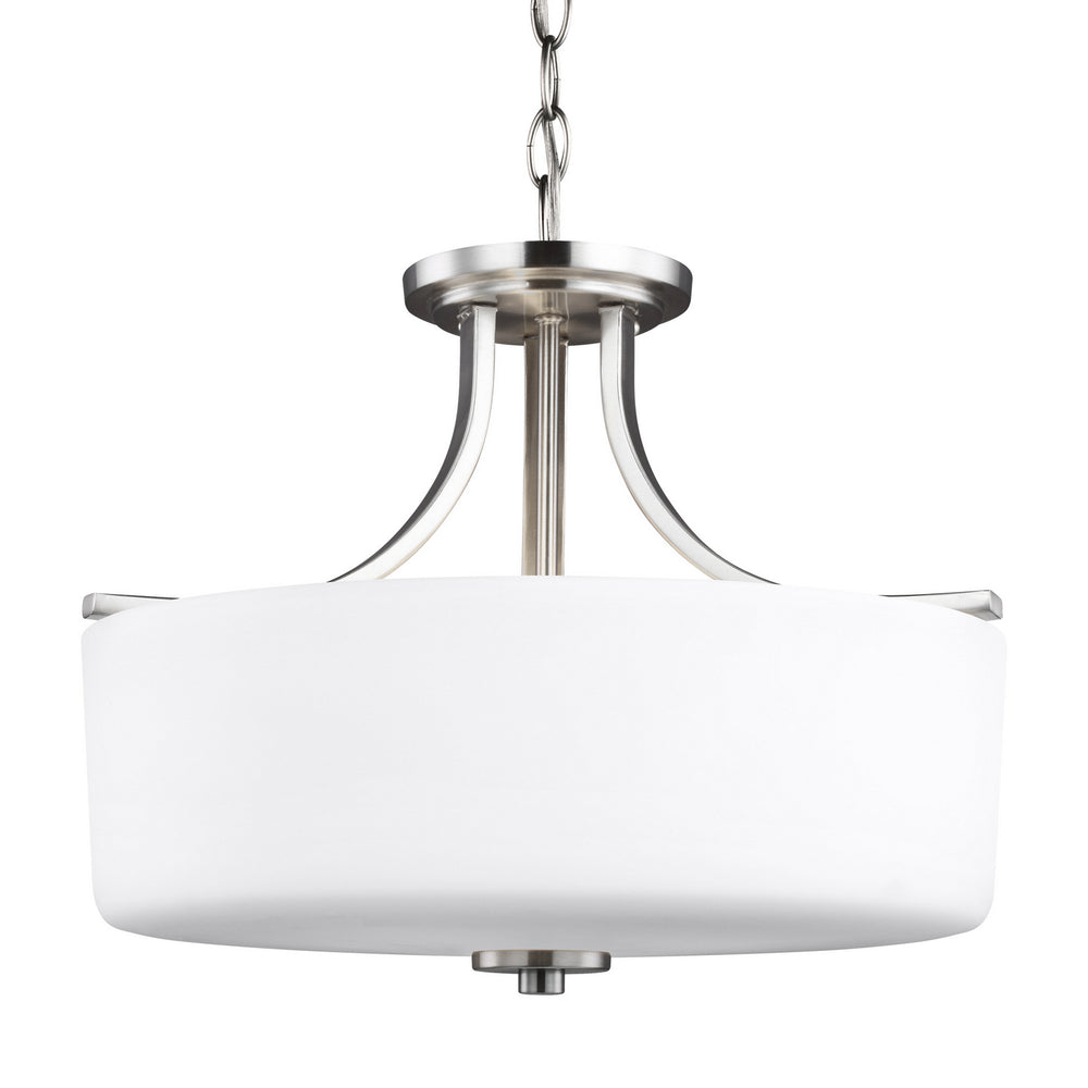 Generation Lighting Canada - 7728803-962 - Three Light Semi-Flush Mount - Canfield - Brushed Nickel