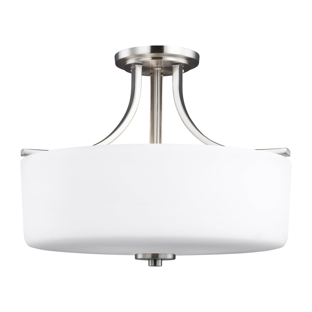 Generation Lighting Canada - 7728803-962 - Three Light Semi-Flush Mount - Canfield - Brushed Nickel