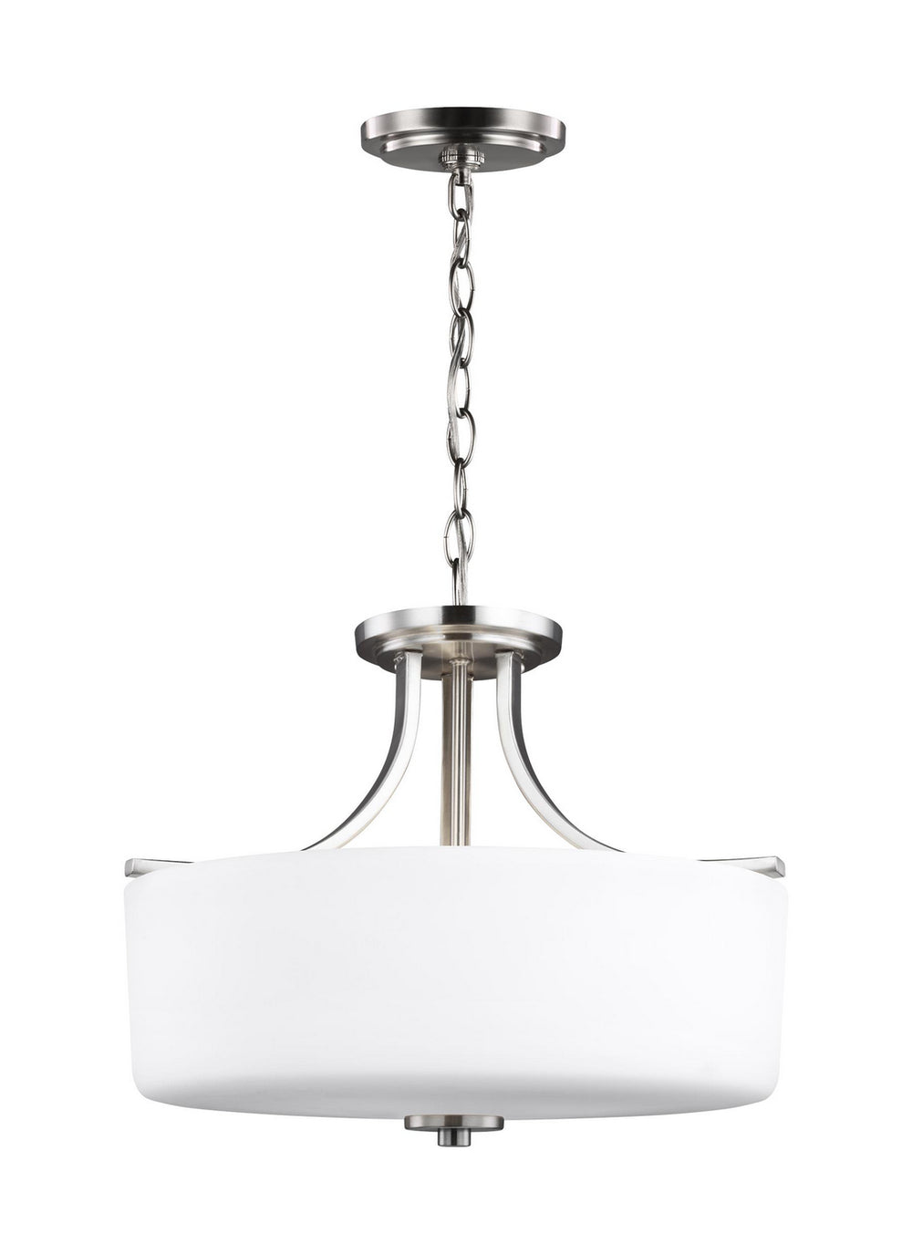 Generation Lighting Canada - 7728803EN3-962 - Three Light Semi-Flush Mount - Canfield - Brushed Nickel