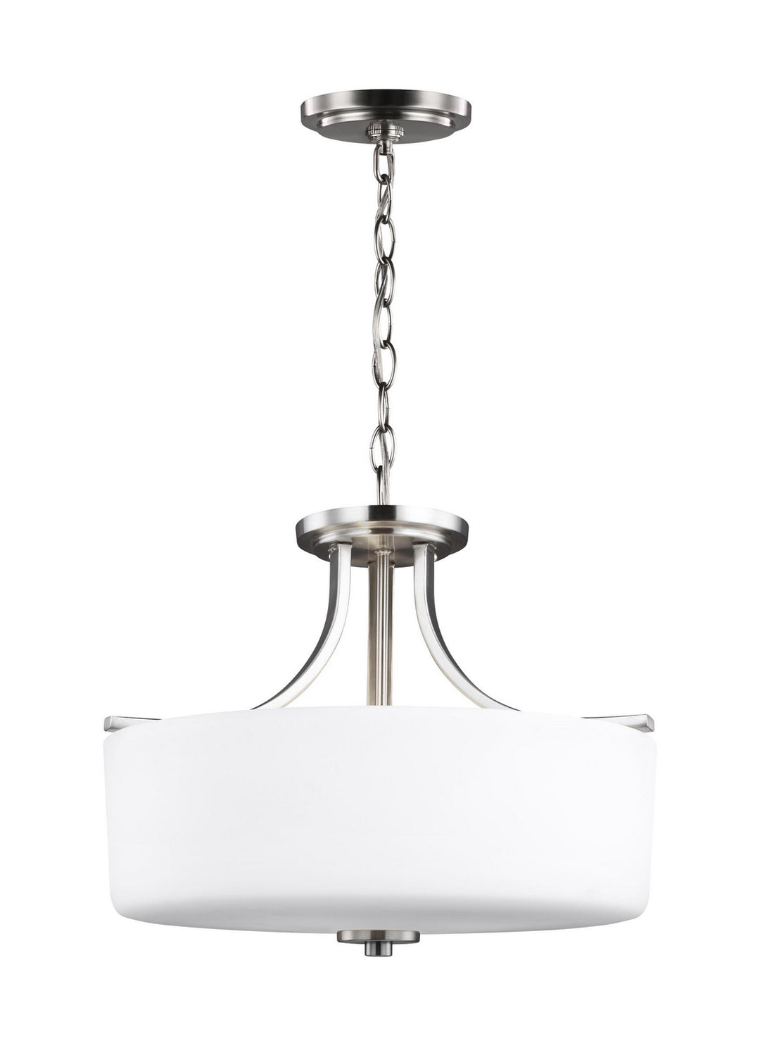 Generation Lighting Canada - 7728803EN3-962 - Three Light Semi-Flush Mount - Canfield - Brushed Nickel