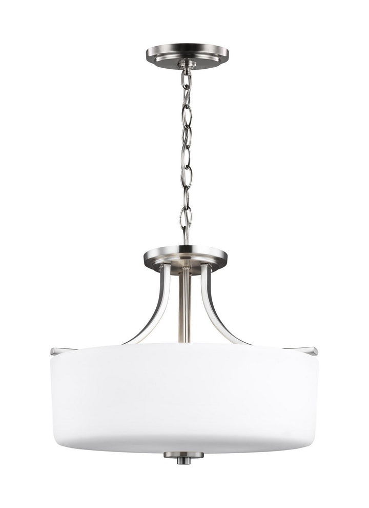 Generation Lighting Canada - 7728803EN3-962 - Three Light Semi-Flush Mount - Canfield - Brushed Nickel
