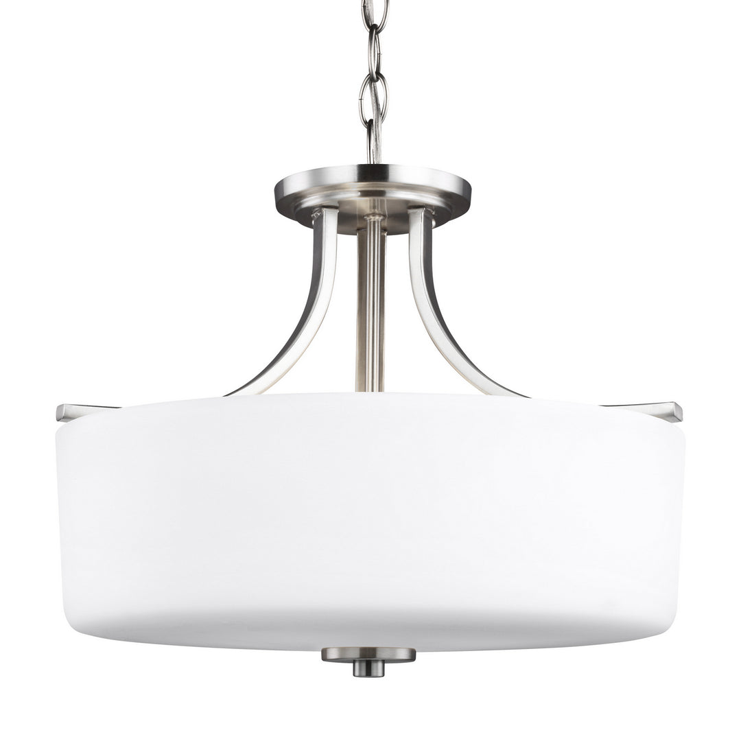 Generation Lighting Canada - 7728803EN3-962 - Three Light Semi-Flush Mount - Canfield - Brushed Nickel