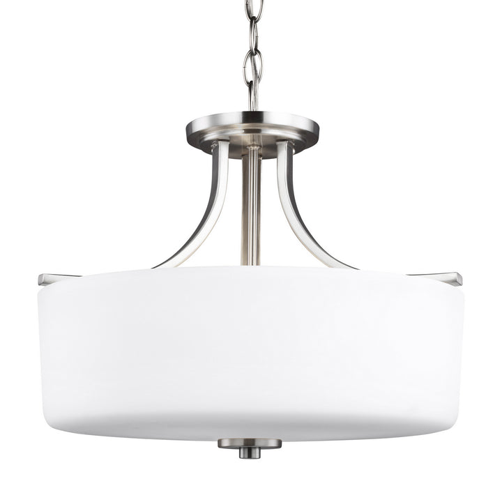 Generation Lighting Canada - 7728803EN3-962 - Three Light Semi-Flush Mount - Canfield - Brushed Nickel