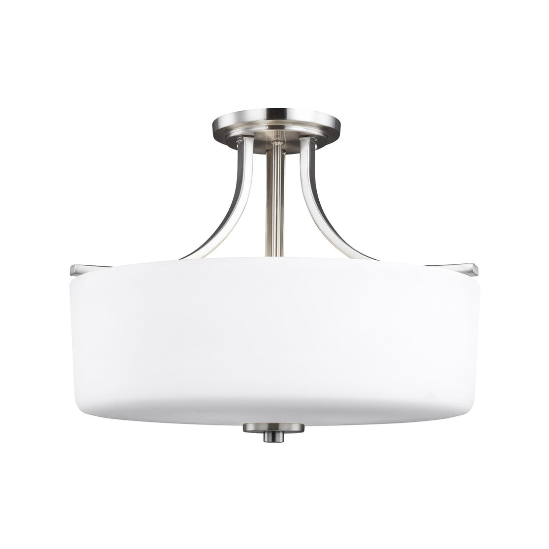 Generation Lighting Canada - 7728803EN3-962 - Three Light Semi-Flush Mount - Canfield - Brushed Nickel