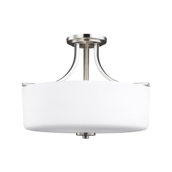 Generation Lighting Canada - 7728803EN3-962 - Three Light Semi-Flush Mount - Canfield - Brushed Nickel