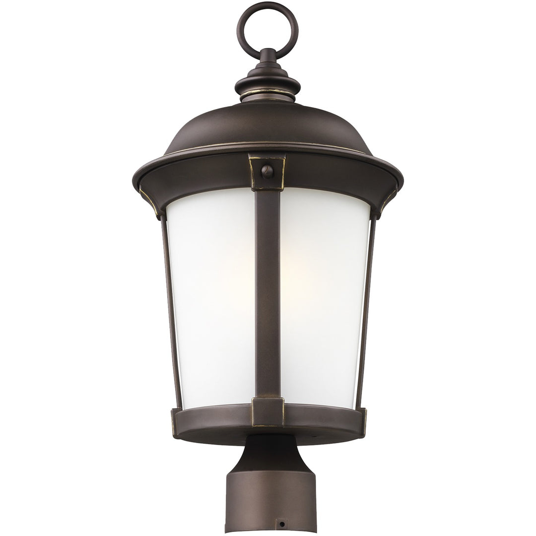 Calder One Light Outdoor Post Lantern in Antique Bronze - available from The Lighting Shoppe, trusted by Canadian homeowners