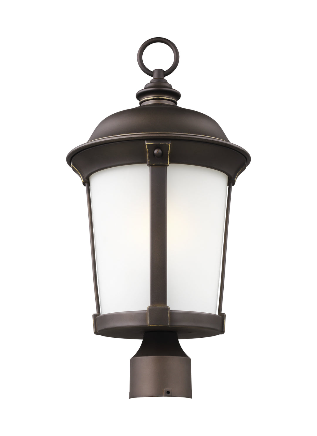 Calder One Light Outdoor Post Lantern in Antique Bronze - available from The Lighting Shoppe, trusted by Canadian homeowners