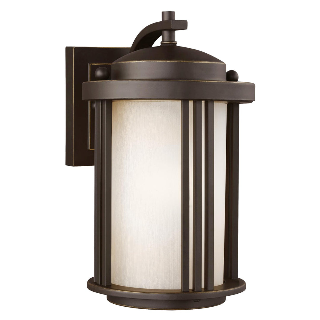 Crowell One Light Outdoor Wall Lantern in Antique Bronze - available from The Lighting Shoppe, trusted by Canadian homeowners