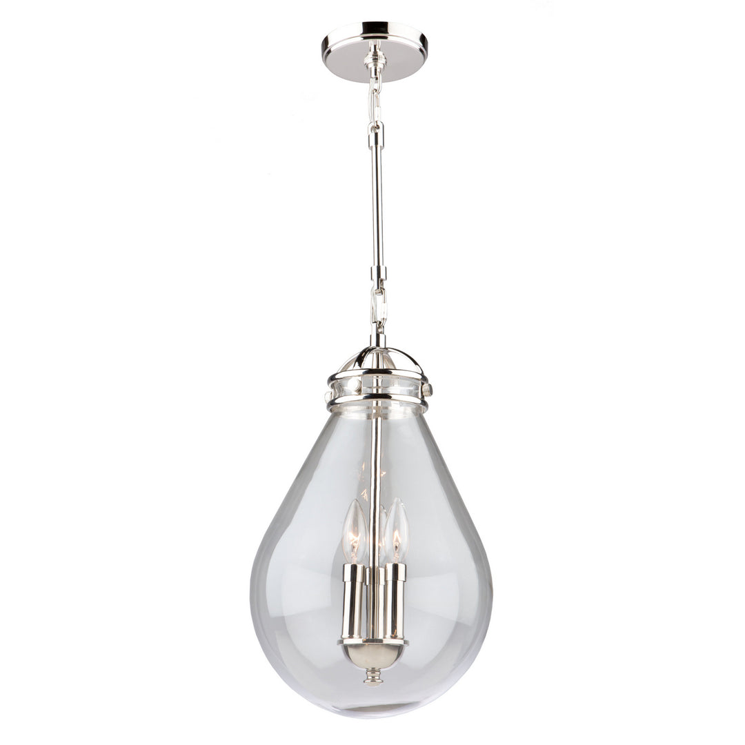 Alexandria Three Light Pendant in Polished Nickel - available from The Lighting Shoppe, trusted by Canadian homeowners