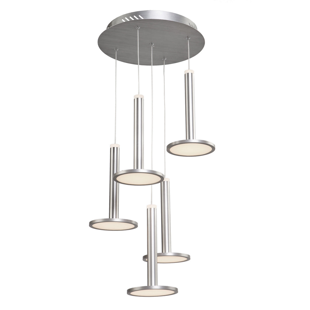 Aurora LED Chandelier in Brushed Aluminum - available from The Lighting Shoppe, trusted by Canadian homeowners