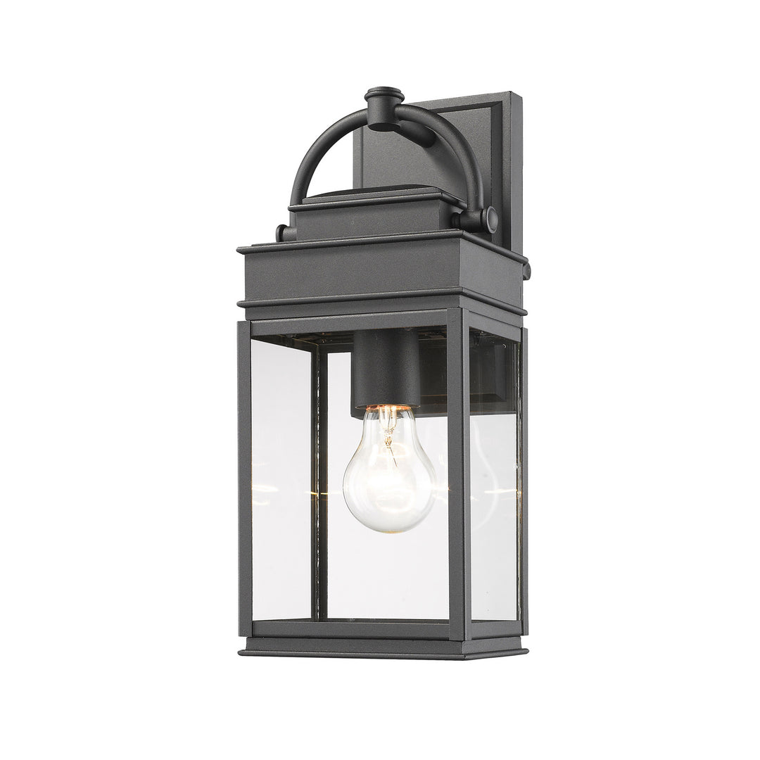 Fulton One Light Outdoor Wall Mount in Black - available from The Lighting Shoppe, trusted by Canadian homeowners