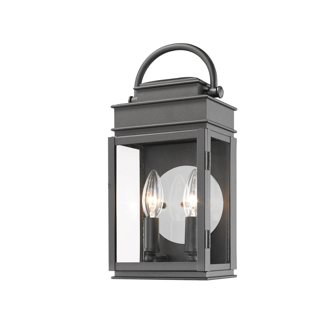 Fulton Two Light Outdoor Wall Mount in Black - available from The Lighting Shoppe, trusted by Canadian homeowners