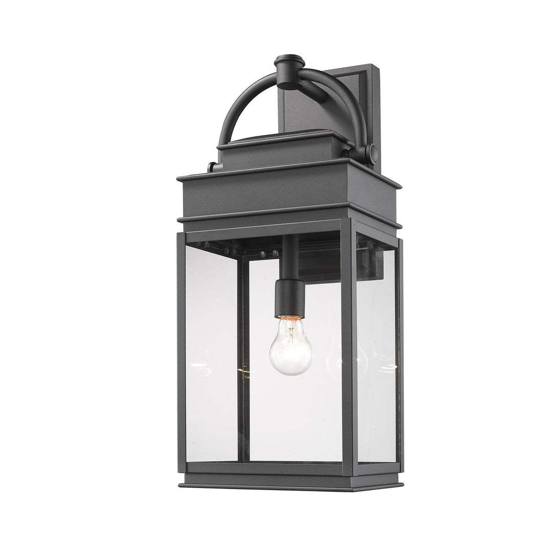 Fulton One Light Outdoor Wall Mount in Black - available from The Lighting Shoppe, trusted by Canadian homeowners