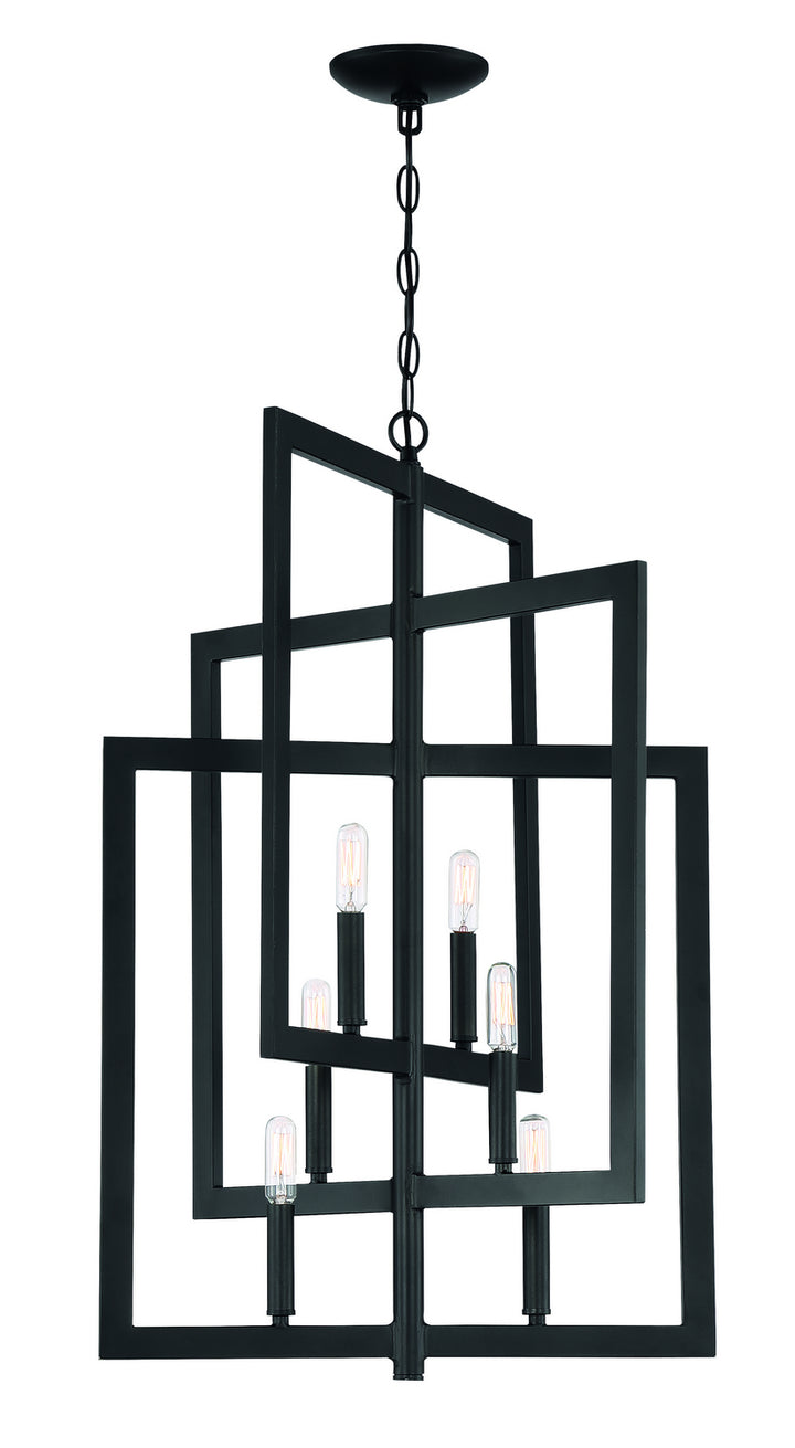 Portrait Six Light Foyer Pendant in Espresso - available from The Lighting Shoppe, trusted by Canadian homeowners
