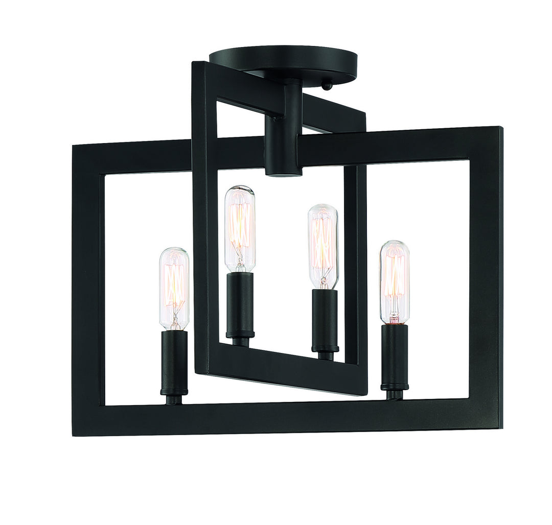 Portrait Four Light Semi Flush Mount in Espresso - available from The Lighting Shoppe, trusted by Canadian homeowners