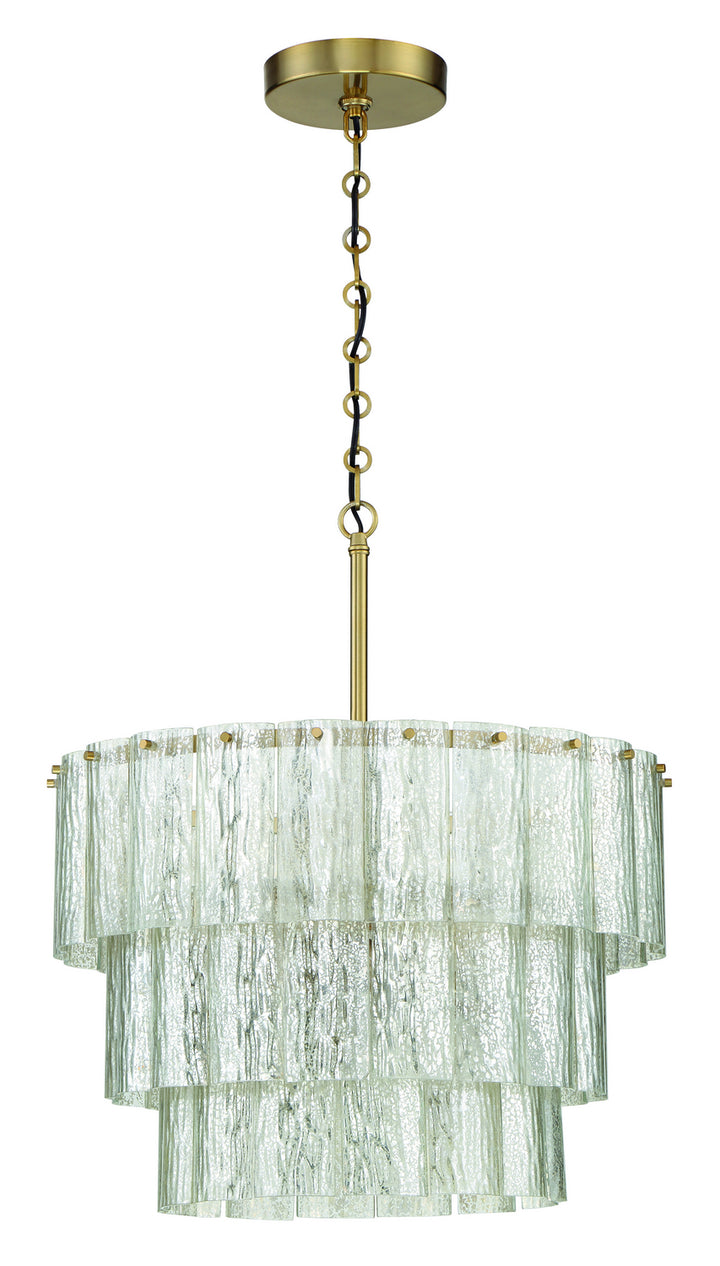 Museo 12 Light Pendant in Satin Brass - available from The Lighting Shoppe, trusted by Canadian homeowners